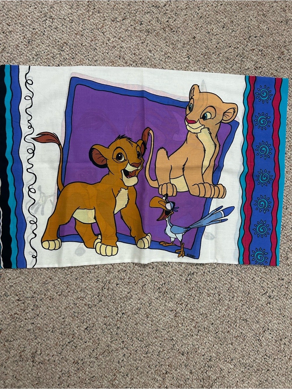 Brand new vintage lion king pillowcase